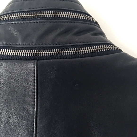 JOHN VARVATOS TOM BRADY black leather jacket 56 XL - Picture 7 of 8